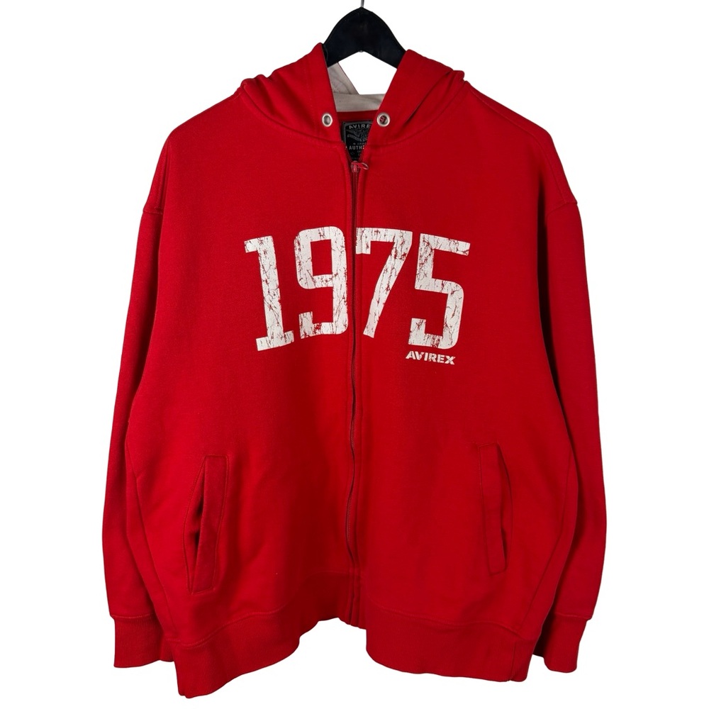 Vintage 2000s Avirex 1975 Streetwear Full Zip Essential Hoodie Size XL